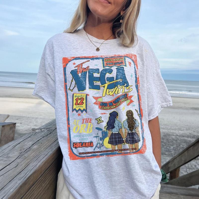 Zodiac Academy Concert T-Shirt | Vega Twins Darcy Tory Solaria Ruthless Boys Merch Lance Orion Pitball Celestial Heirs...