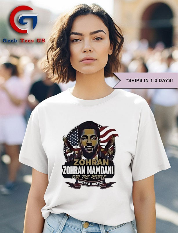 Zohran Mamdani for the People Unity and Justice USA flag shirt