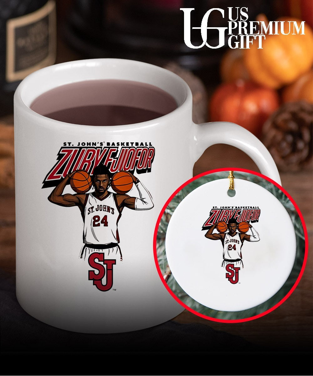 Zuby Ejiofor St. John’s Red Storm basketball pose shirt