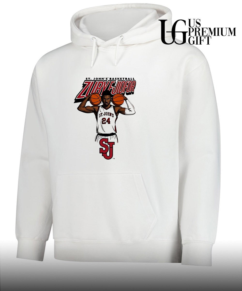 Zuby Ejiofor St. John’s Red Storm basketball pose shirt