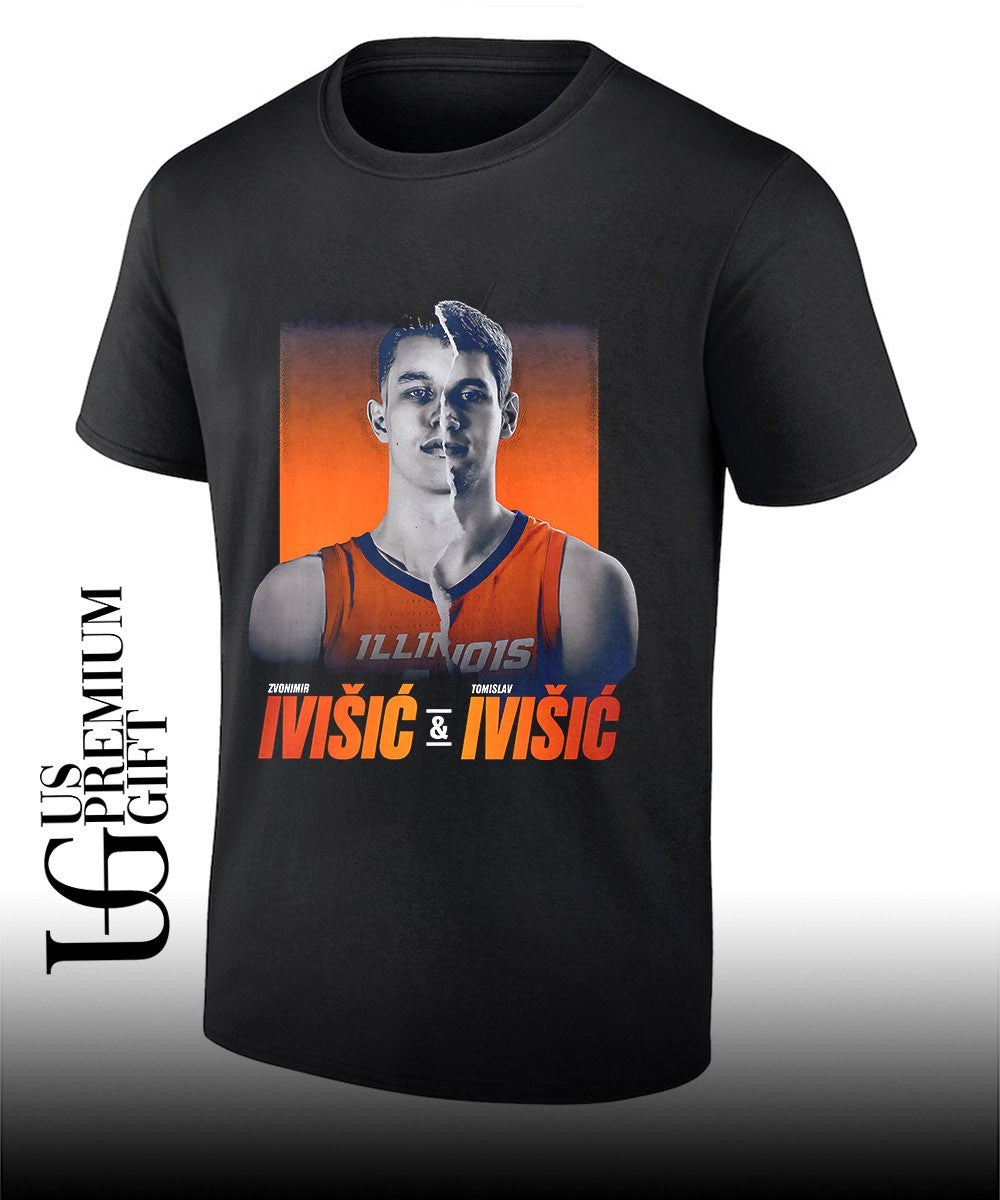 Zvonimir Ivisic vs Tomislav Ivisic Illinois Fighting Illini men’s basketball 2026 portrait shirt