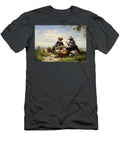 A Nostalgic Picnic Scene Complete With Vintage Checkered Blankets And Wicker Baskets_2 T-Shirt