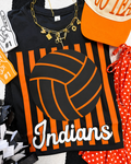 Custom Stripe Volleyball Tee