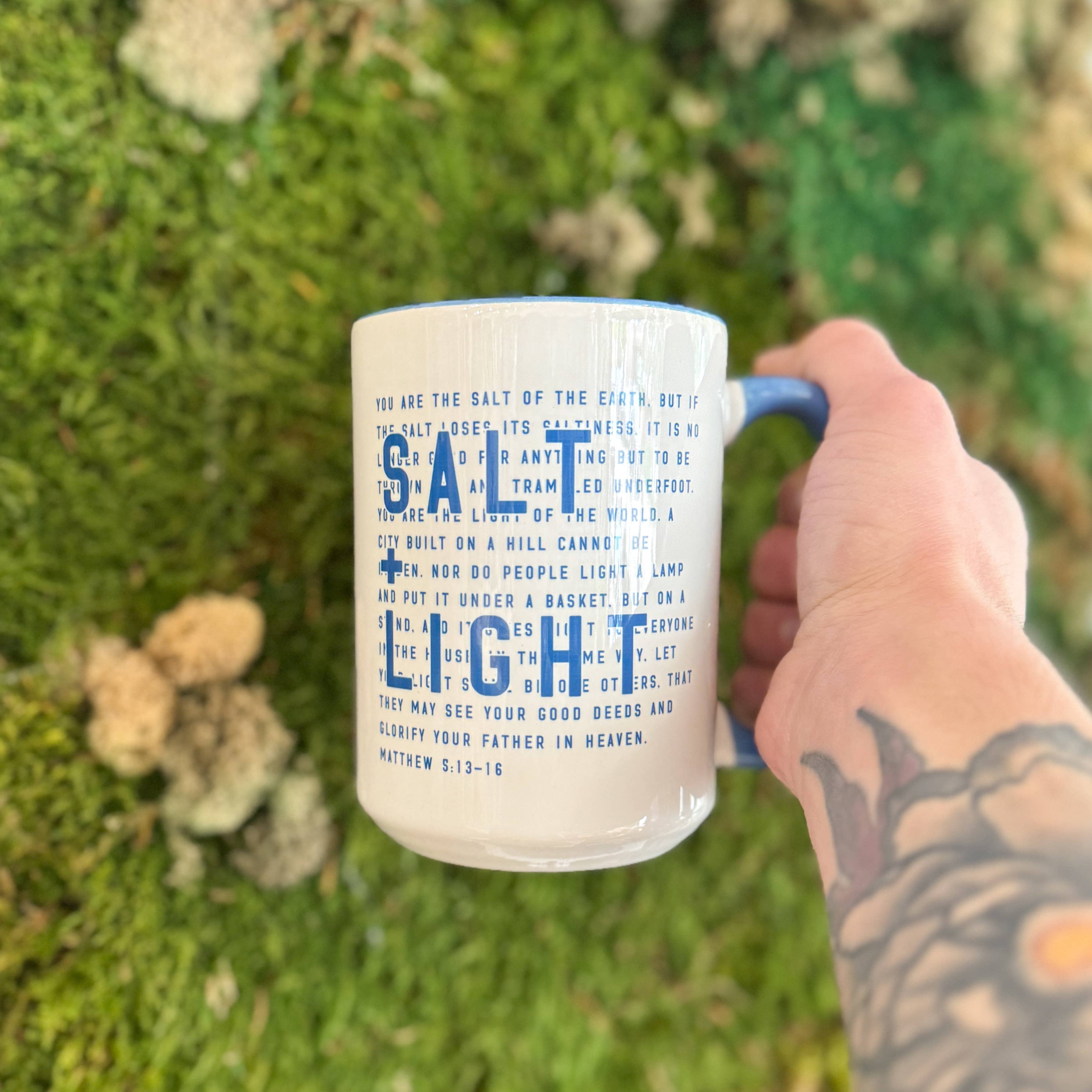 Salt and Light Bible Verse or Custom Design or Logo Gift Mug
