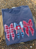 Patriotic Bow Coquette USA Short Sleeve
