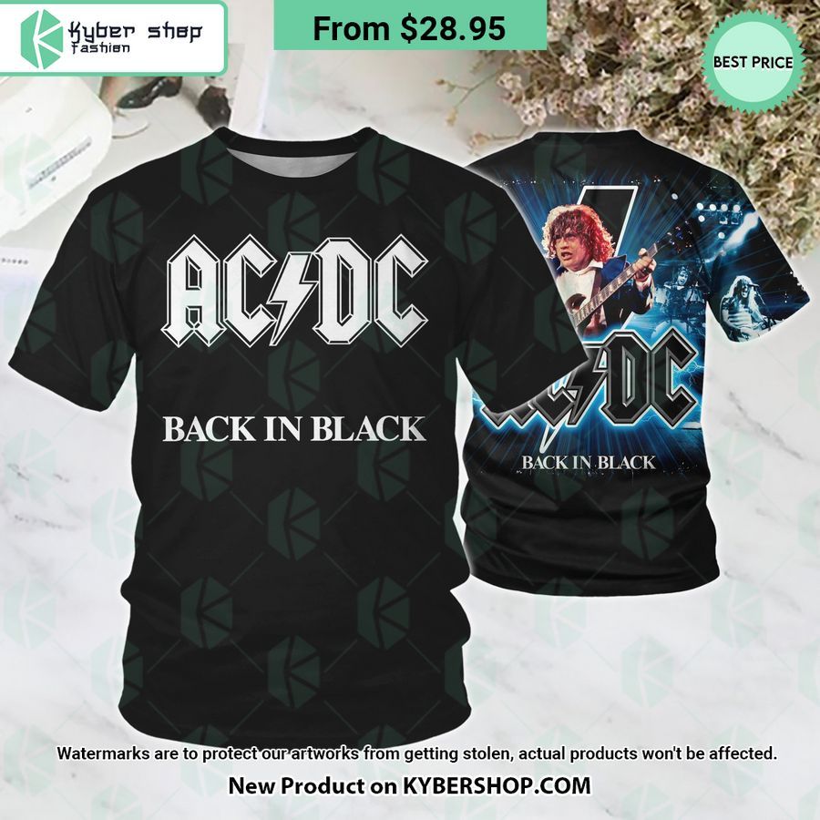 ACDC Back In Black Album Cover Shirt