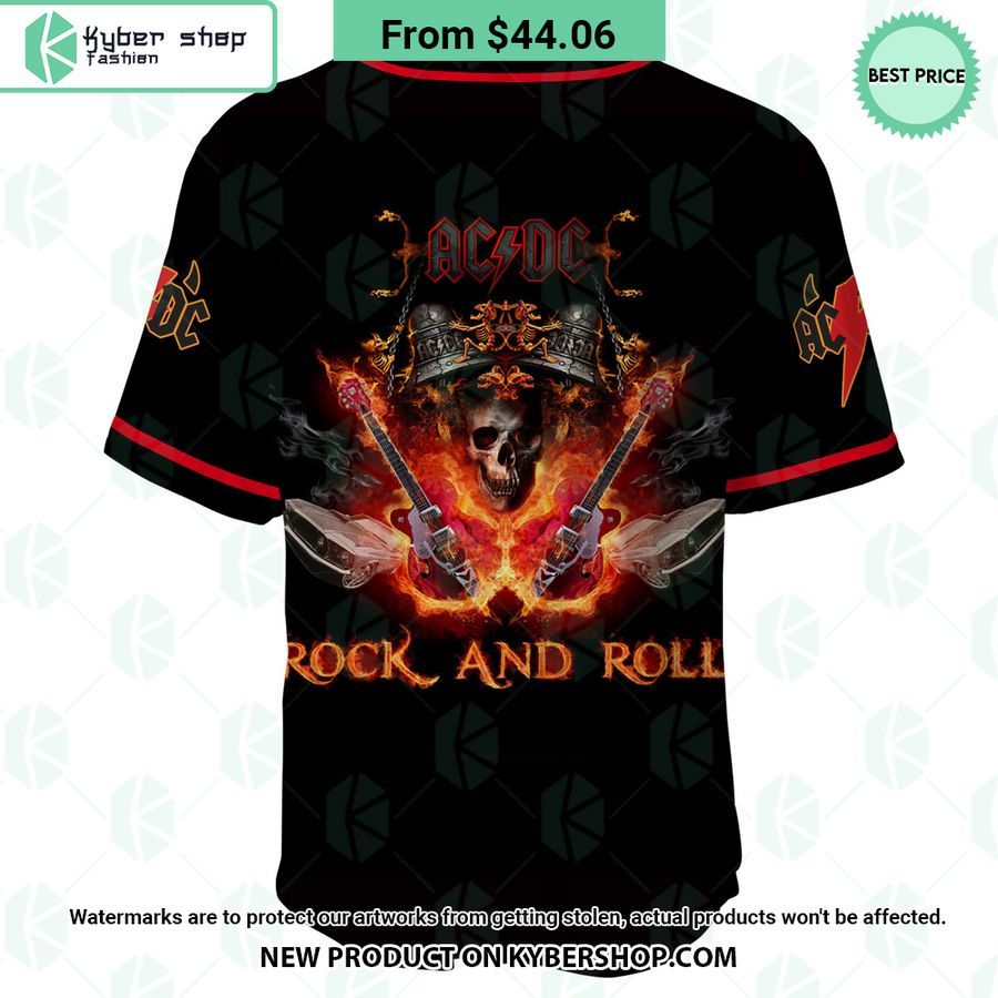 ACDC Band Rock and Roll CUSTOM Baseball Jersey