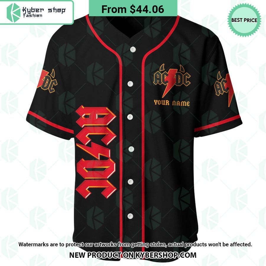 ACDC Band Rock and Roll CUSTOM Baseball Jersey