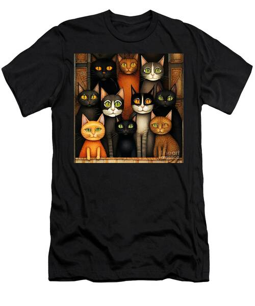 Adorable Group Of Cats - Family Portrait. T-Shirt