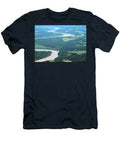Aerial View Of Curving North Canadian River Near Through Farm Land Oklahoma City Ok T-Shirt