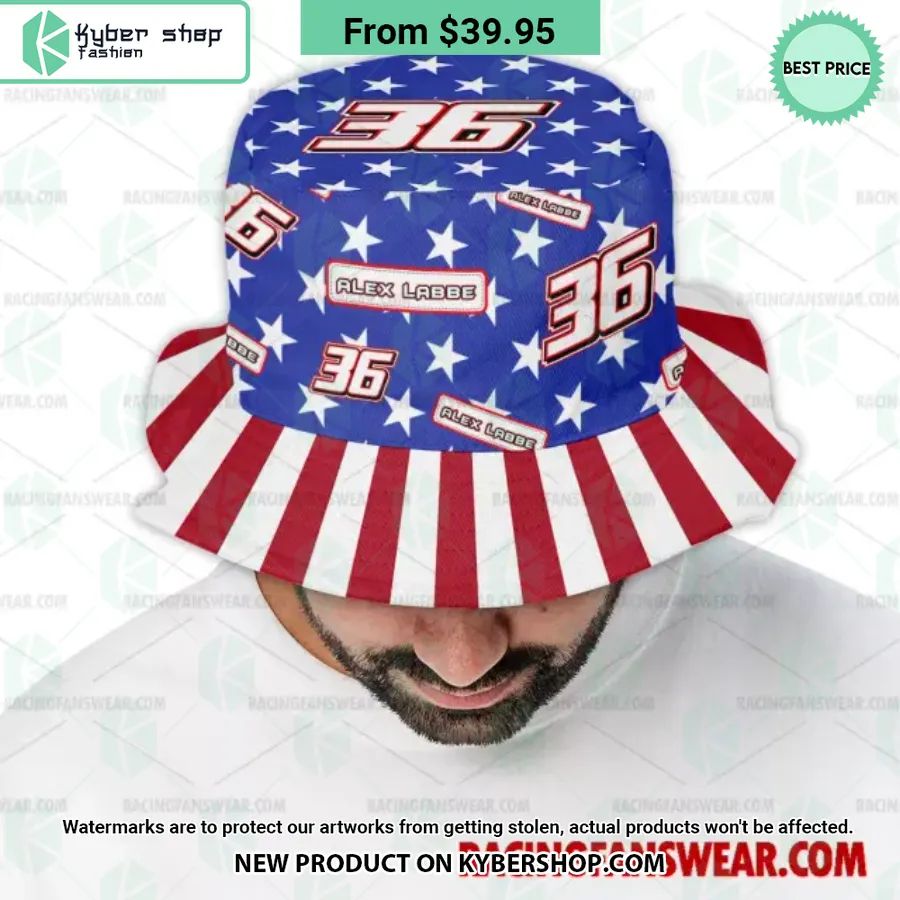 Alex Labbe NASCAR Racing Independence Day Bucket Hat