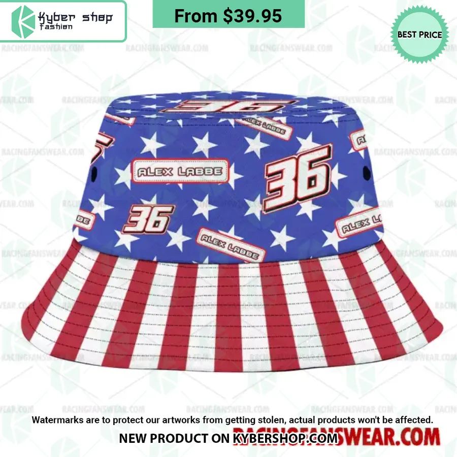 Alex Labbe NASCAR Racing Independence Day Bucket Hat