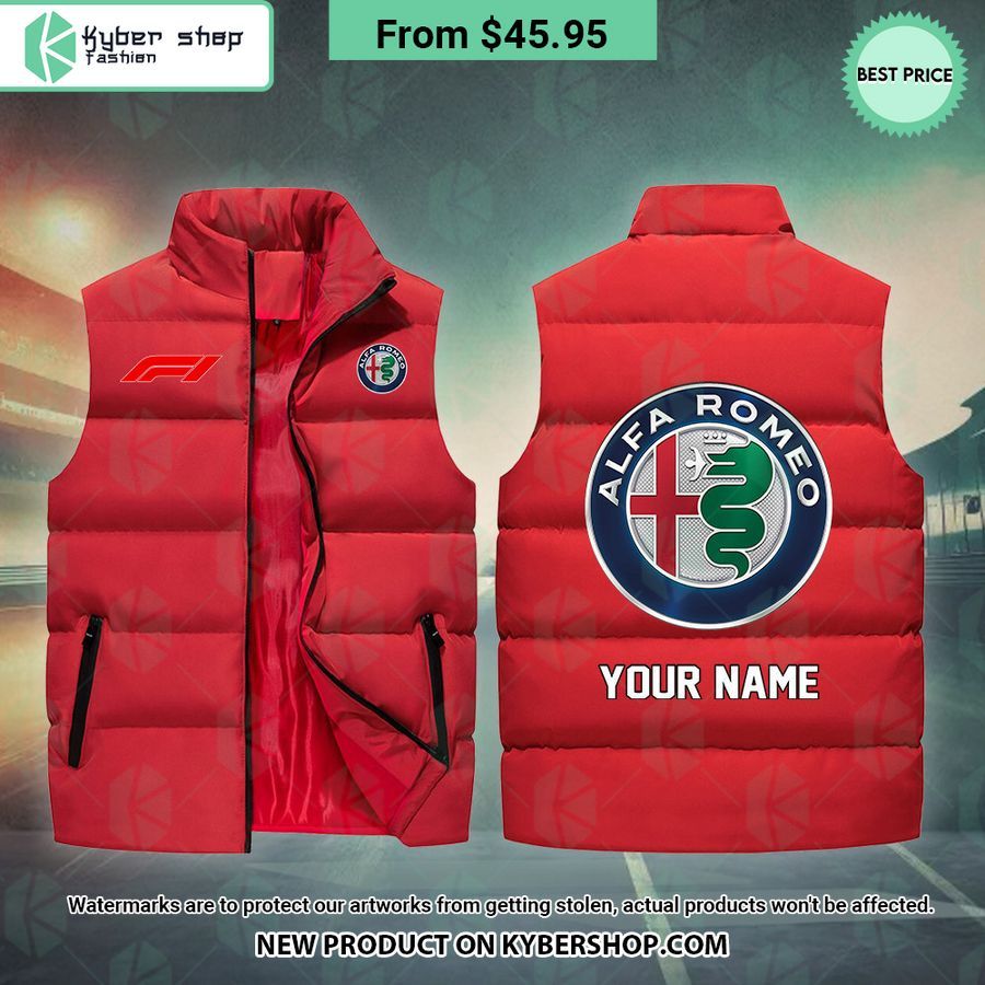 Alfa Romeo F1 CUSTOM Sleeveless Puffer Down Jacket