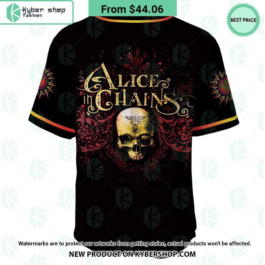 Alice in Chains Skull CUSTOM Baseball Jersey