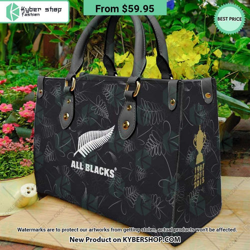 All Blacks New Zealand Rugby Leather Handbag