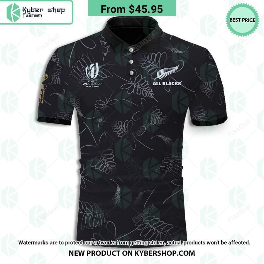 All Blacks New Zealand Rugby World Cup 2023 Polo Shirt