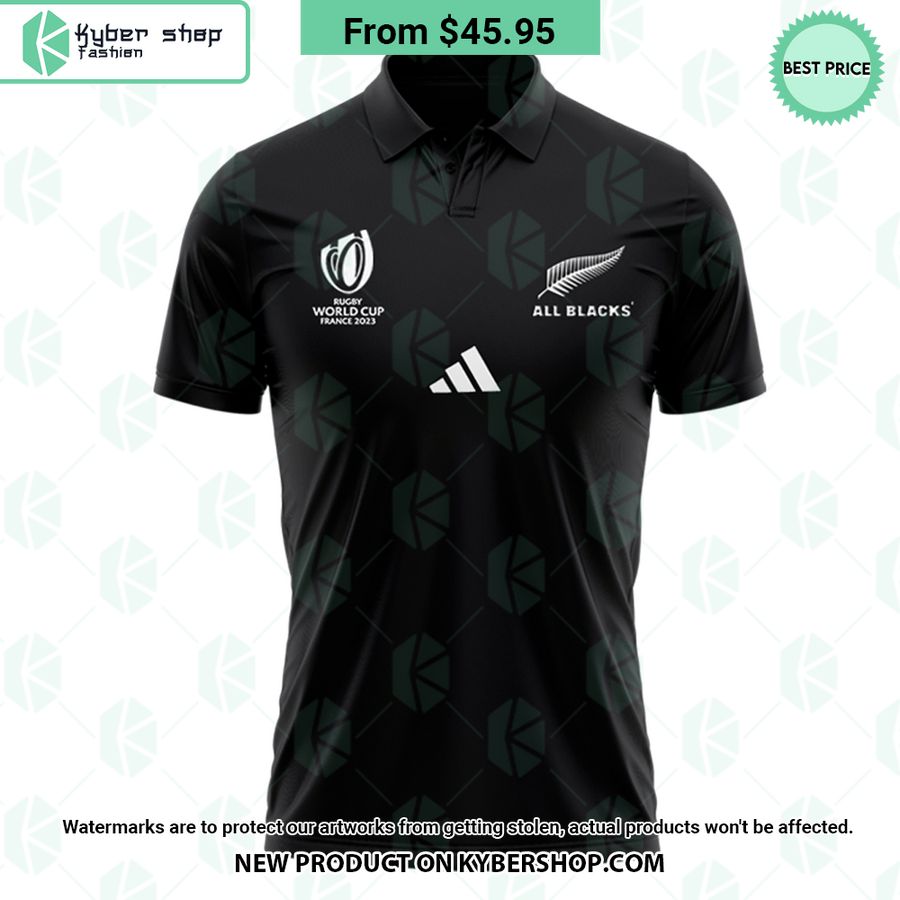 All Blacks New Zealand Rugby World Cup CUSTOM Polo Shirt