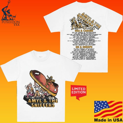 Amyl And The Sniffers Cartoon 2026 Tour T-shirt