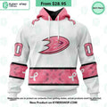Anaheim Ducks In October We Wear Pink Breast Cancer Shirt