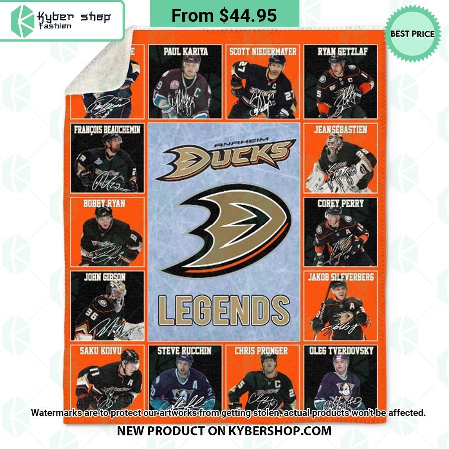 Anaheim Ducks Legends Fleece Blanket