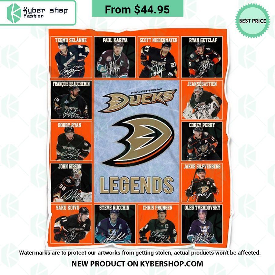 Anaheim Ducks Legends Fleece Blanket