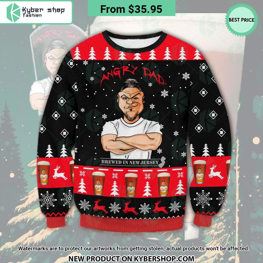 Angry Dad Brewed New Jersey Sweater