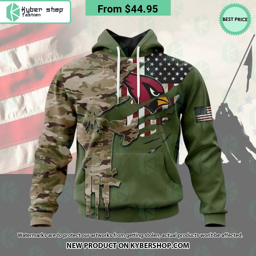 Arizona Cardinals Camo Design Veterans Day Hoodie