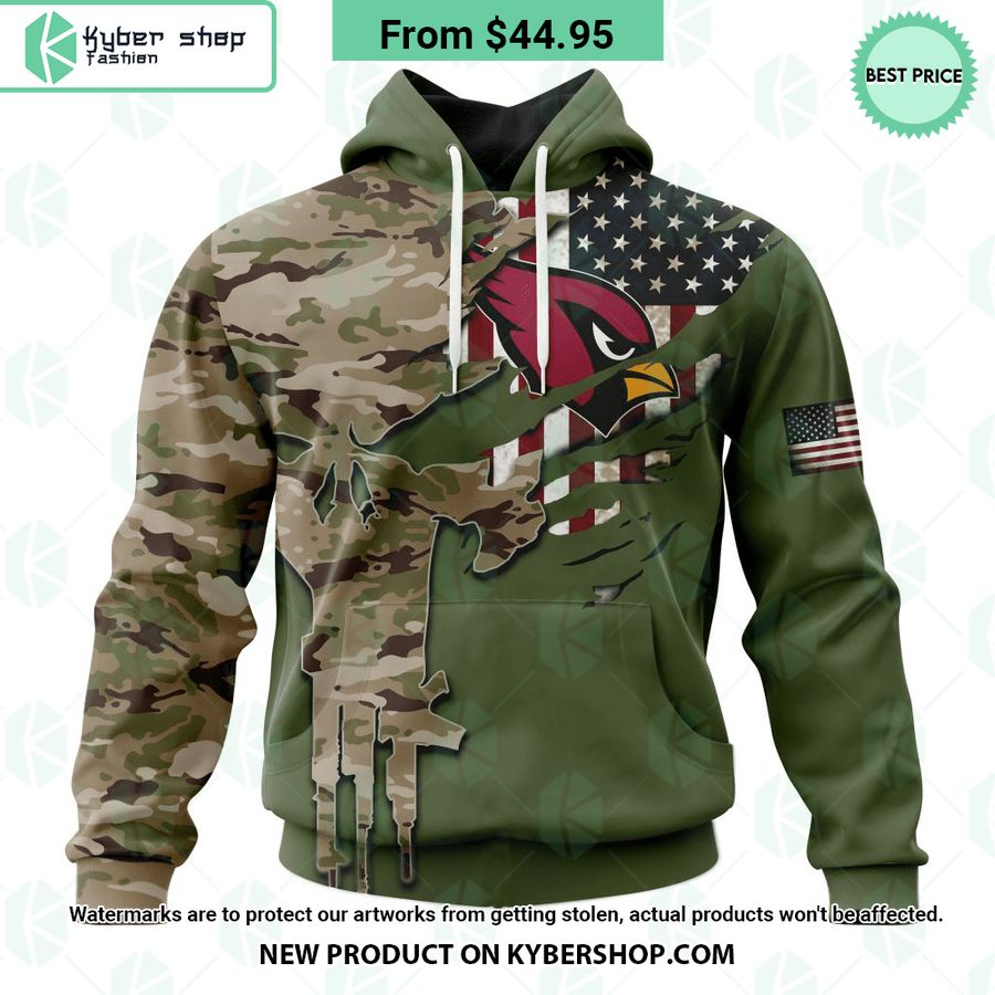 Arizona Cardinals Camo Design Veterans Day Hoodie