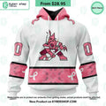 Arizona Coyotes In October We Wear Pink Breast Cancer Hoodie