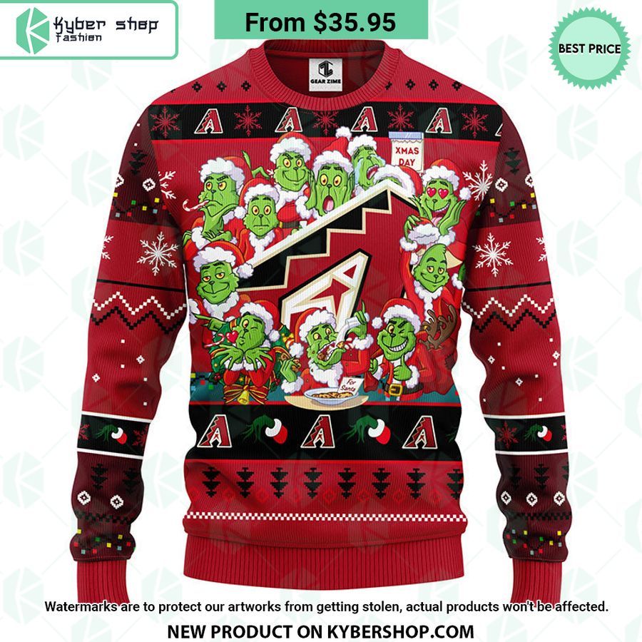 Arizona Diamondbacks Grinch Christmas Sweater