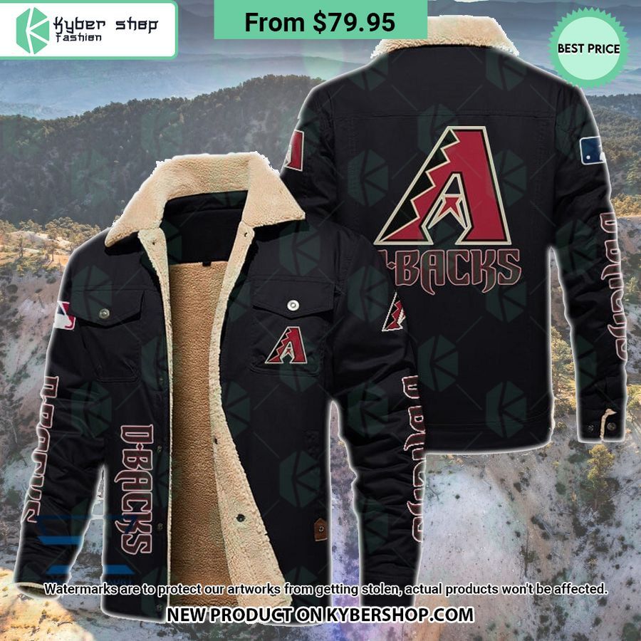 Arizona Diamondbacks MLB Fleece Leather Jacket