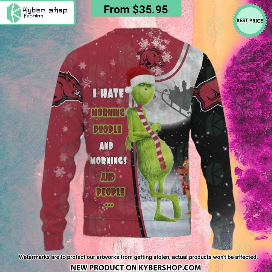 Arkansas Razorbacks Grinch Sweater