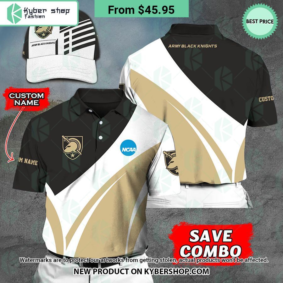 Army Black Knights football CUSTOM Polo Shirt, Cap