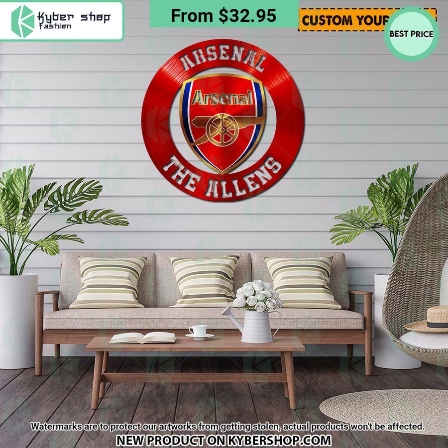 Arsenal FC CUSTOM Metal Sign