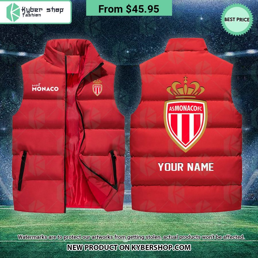 AS Monaco FC CUSTOM Sleeveless Puffer Down Jacket