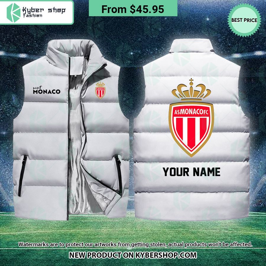 AS Monaco FC CUSTOM Sleeveless Puffer Down Jacket