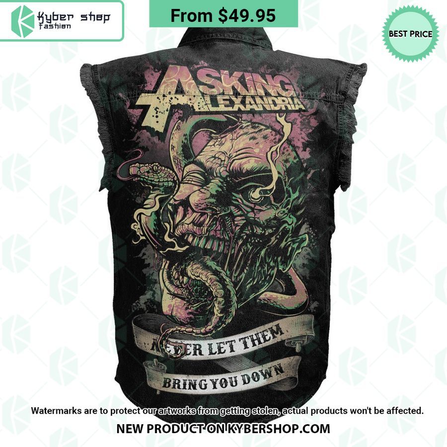 Asking Alexandria Never Let Them Bring You Down Sleeveless Denim Jacket
