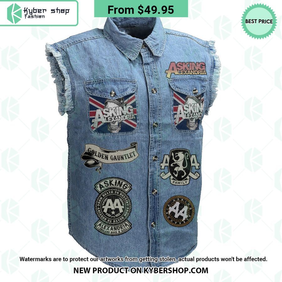 Asking Alexandria Never Let Them Bring You Down Sleeveless Denim Jacket
