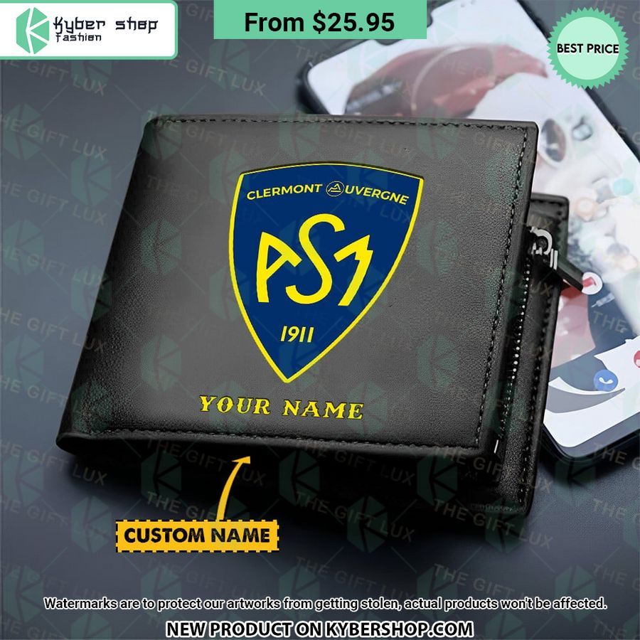 ASM Clermont Auvergne CUSTOM Leather Wallet