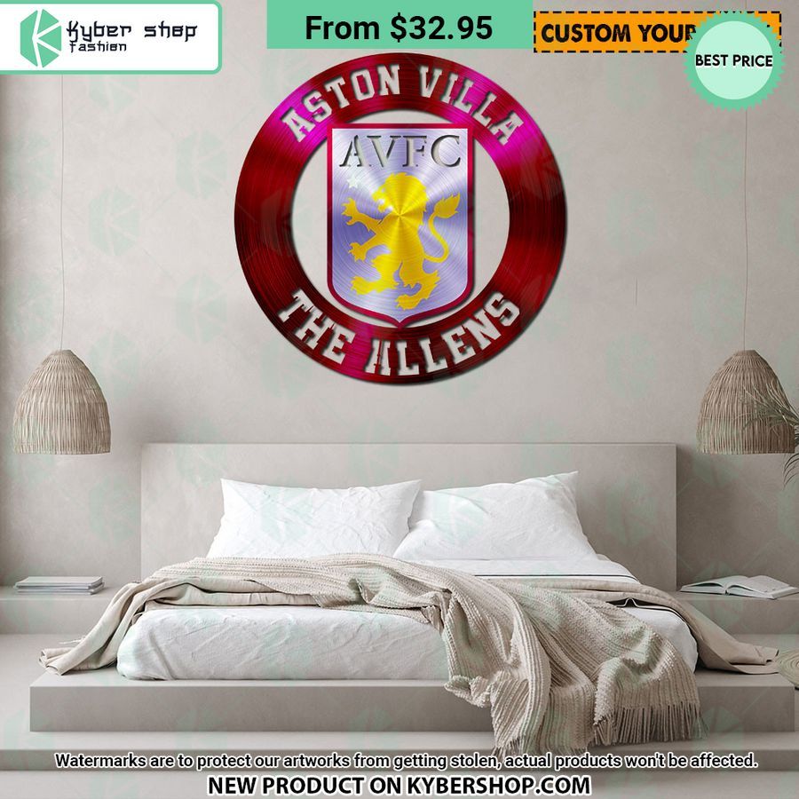 Aston Villa CUSTOM Metal Sign