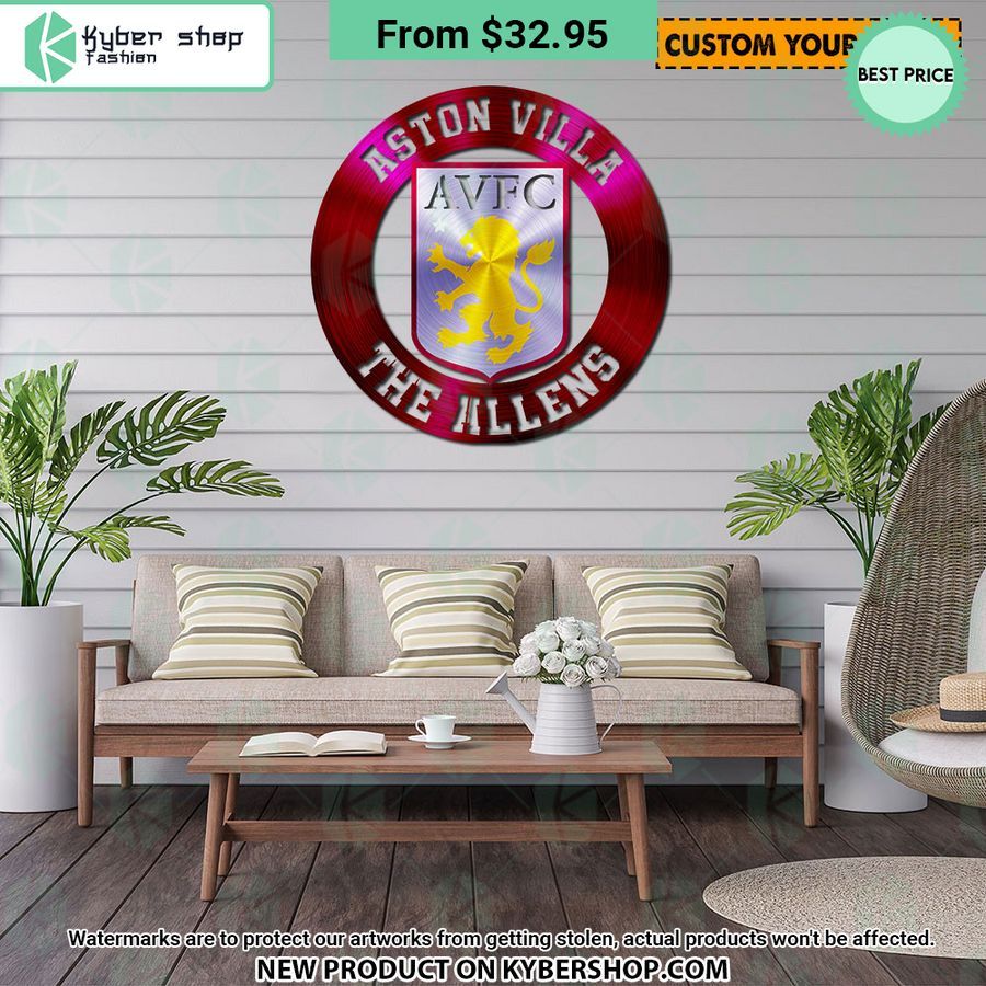 Aston Villa CUSTOM Metal Sign