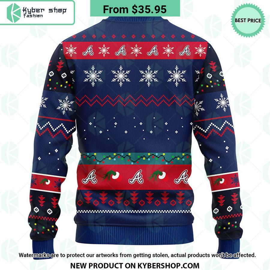 Atlanta Braves Grinch Christmas Sweater