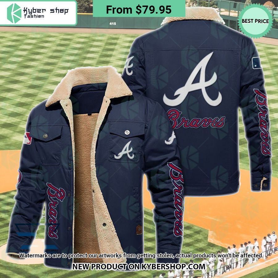 Atlanta Braves MLB Fleece Leather Jacket
