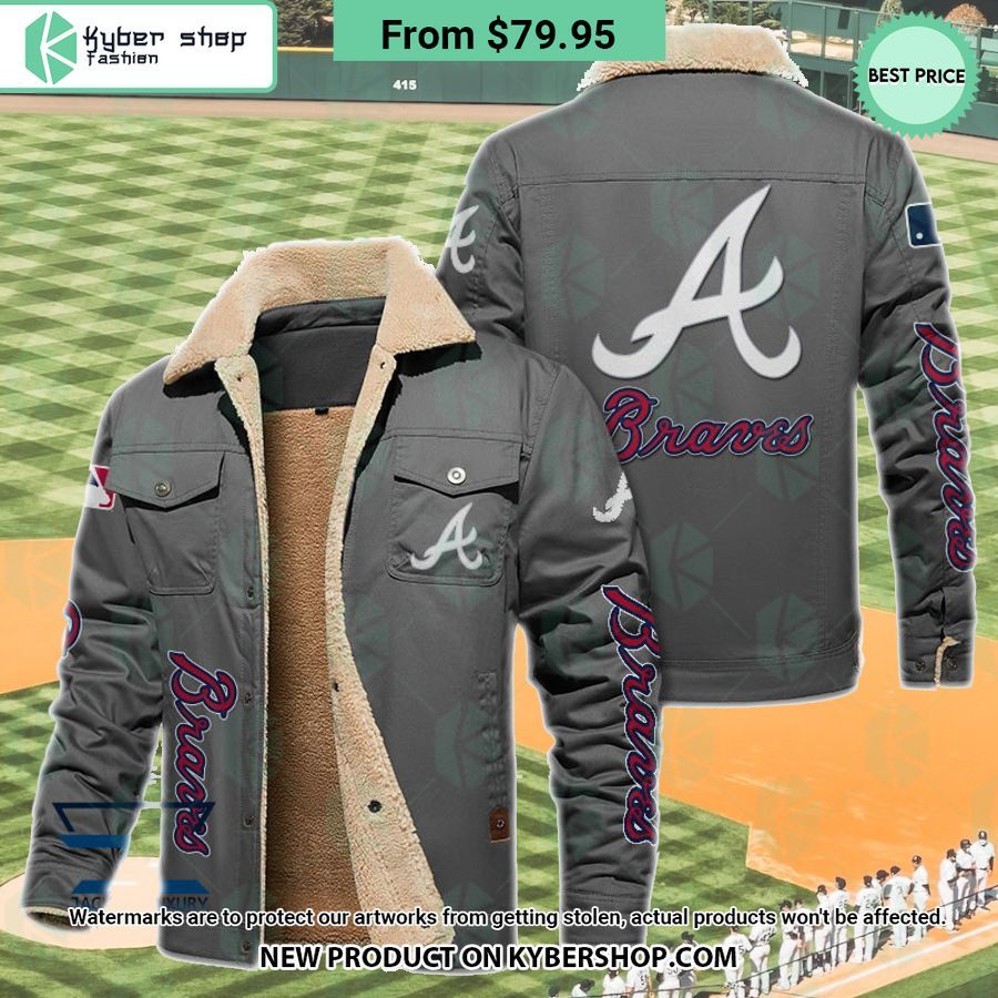 Atlanta Braves MLB Fleece Leather Jacket