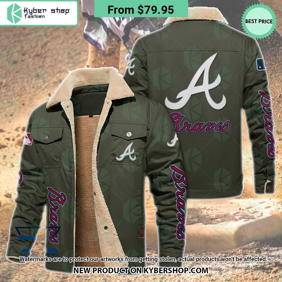 Atlanta Braves MLB Fleece Leather Jacket