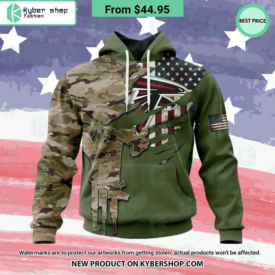 Atlanta Falcons Camo Design Veterans Day Hoodie