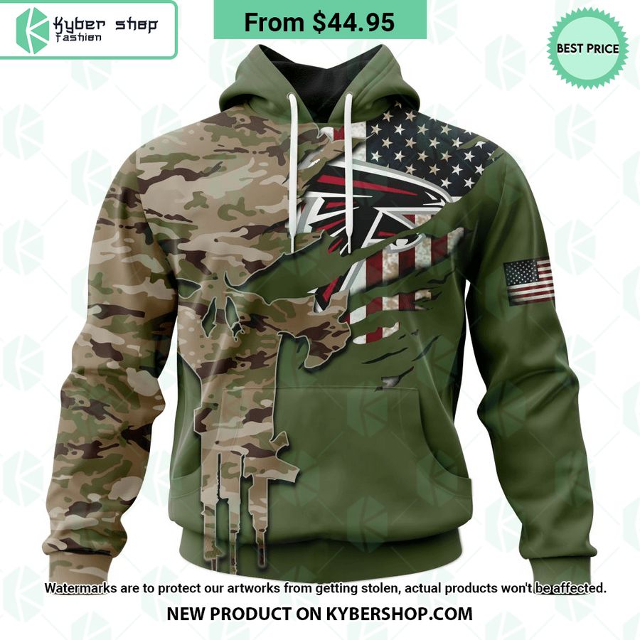 Atlanta Falcons Camo Design Veterans Day Hoodie