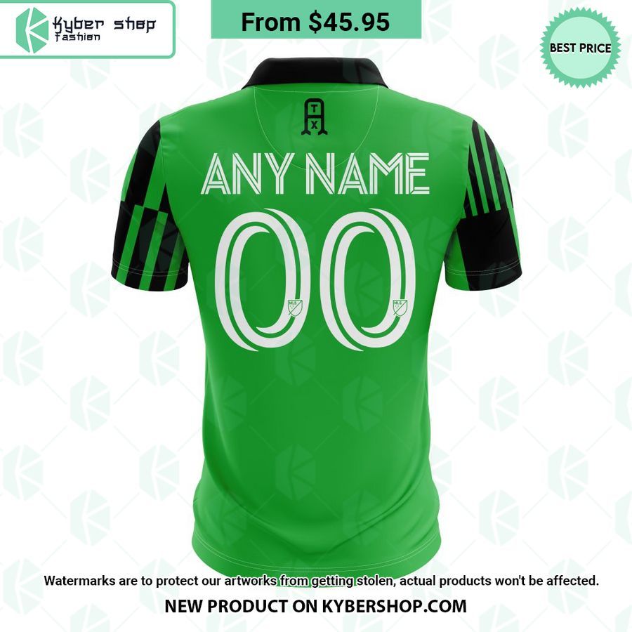Austin FC 2023 Home Las Voces MLS CUSTOM Polo Shirt