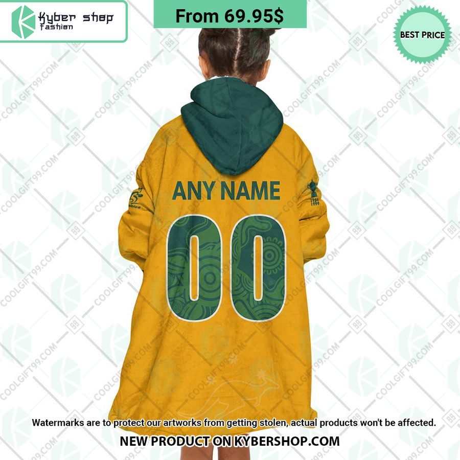 Australia Rugby Wallabies Home Jersey Rugby World Cup 2023 CUSTOM Blanket Hoodie