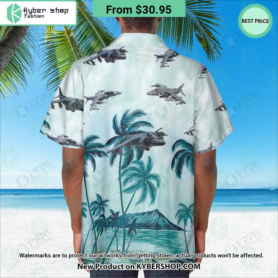AV-8B Harrier II Palm Hawaiian Shirt